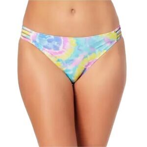 NWT California Waves Juniors Strappy Hipster Bikini Bottoms